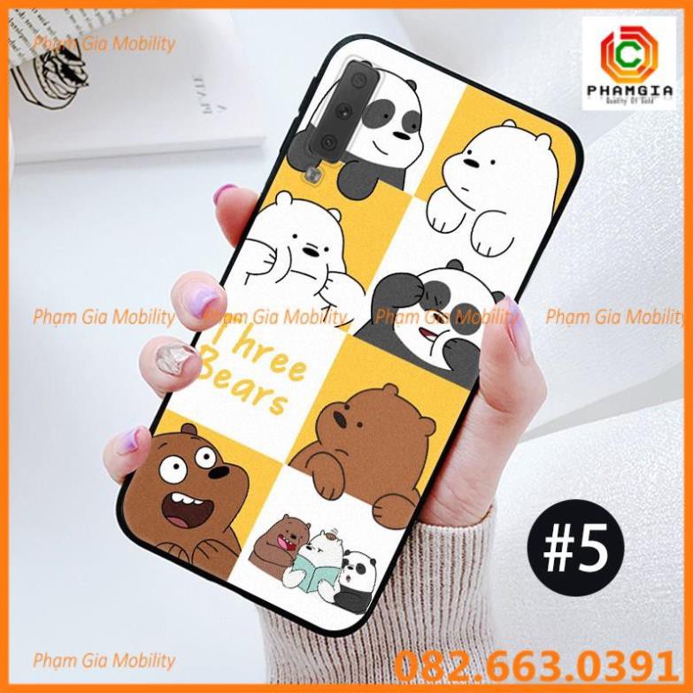 Ốp lưng hình gấuSAMSUNG A6+ A8+ M10 M20 M30 J2Prime J4 J6 J7 J7Prime J8 2018 nhiều mẫu gấu đẹp ép kính