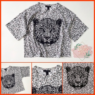 Áo croptop da beo in hình con Beo