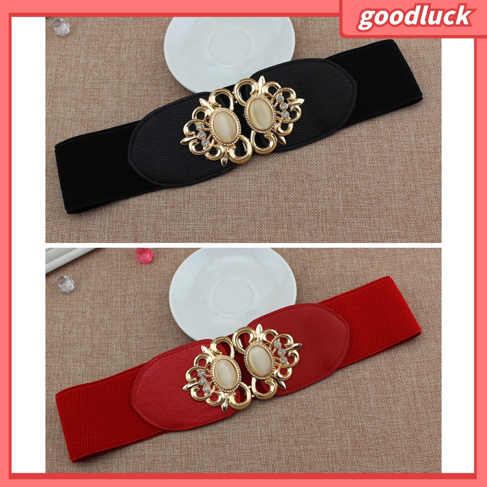 Thắt Lưng Co Giãn Đính Đá Opal Giả Thời Trang Cho Nữ