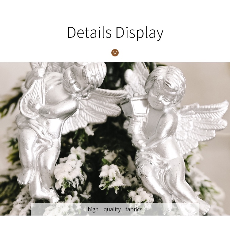 Set 6 Búp Bê Thiên Thần Màu Vàng / Bạc Trang Trí Cây Thông Giáng Sinh / Năm Mới