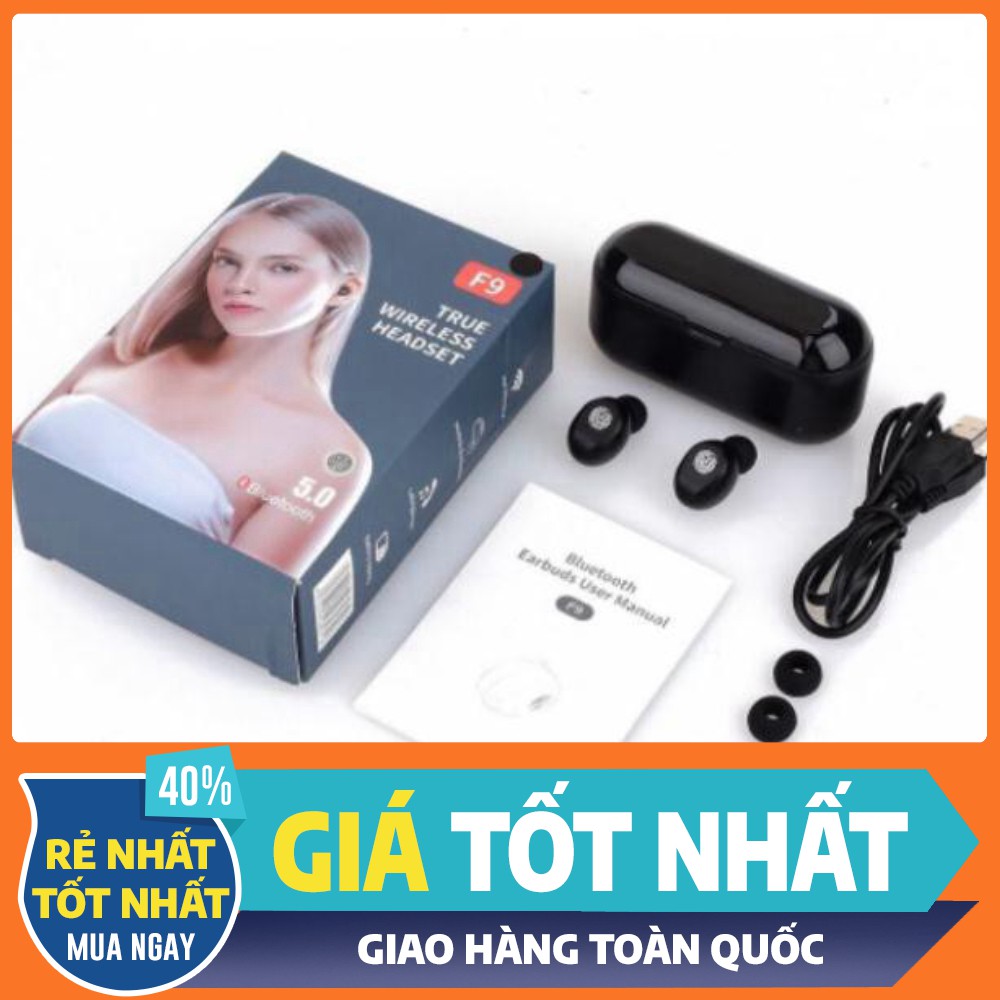 Tai Nghe Bluetooth AMOI F9 Không Dây | Nút cảm ứng | Hiển thị % pin | Pin 280 giờ | BigBuy360 - bigbuy360.vn