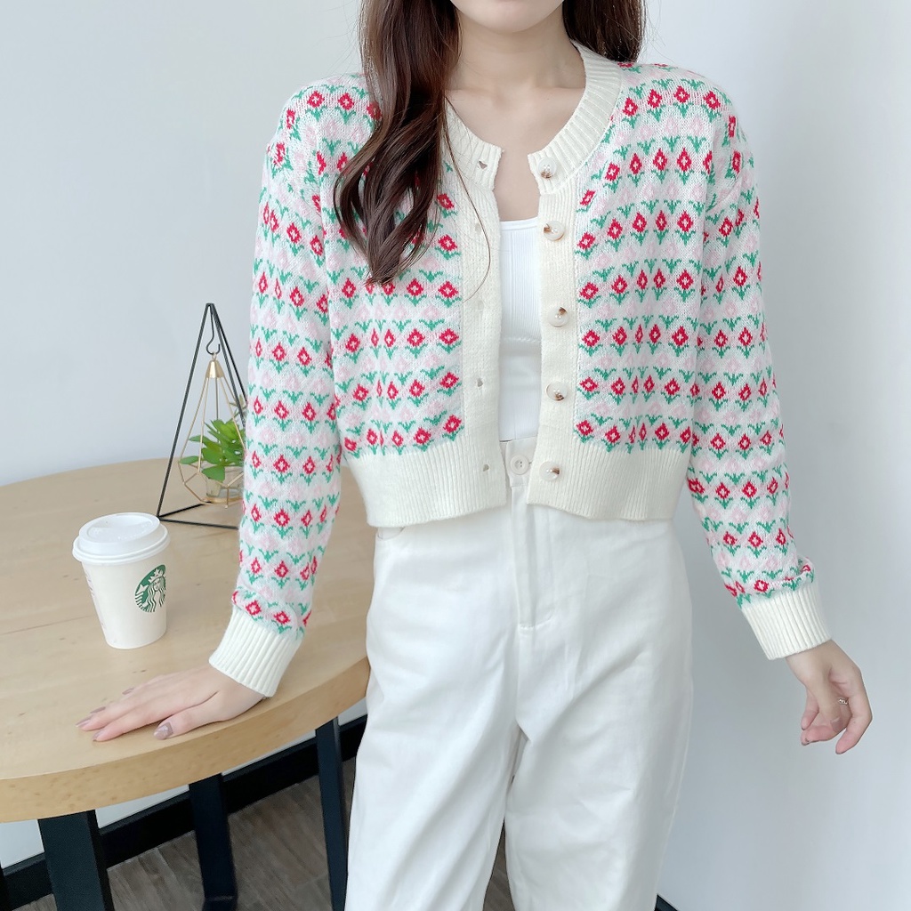 Áo khoác len cardigan dáng ôm thời trang thanh lịch cho nữ