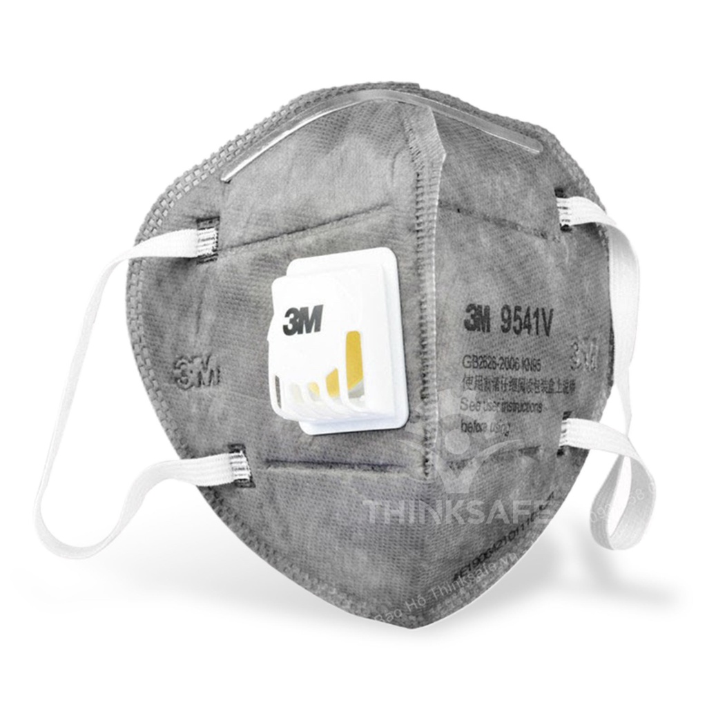 Khẩu trang phòng độc 3M 9541 lọc bụi mịn, kháng khuẩn, hơi hữu cơ, mùi khó chịu Khẩu trang than hoạt tính 3M - THINKSAFE