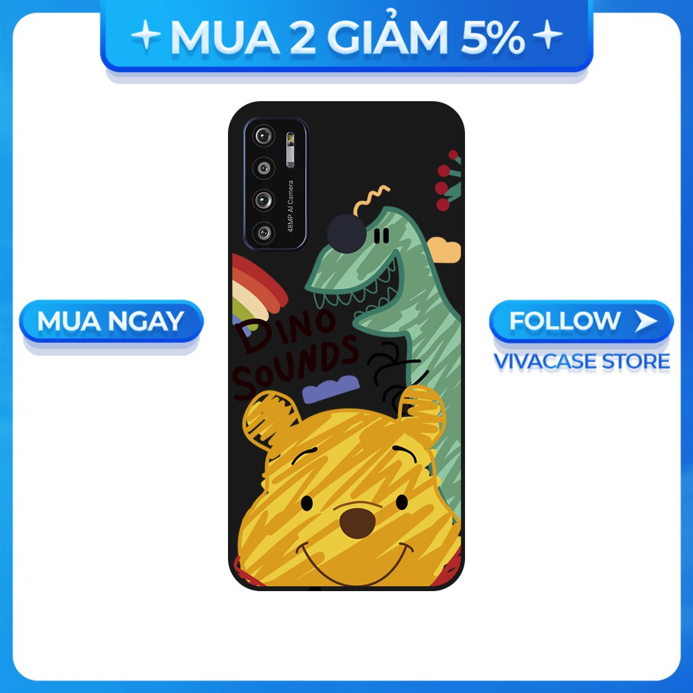 Ốp lưng Vsmart Joy 3/Joy 4/Active 3/Bee 3/Live/...dẻo đen hình Dino Sounds