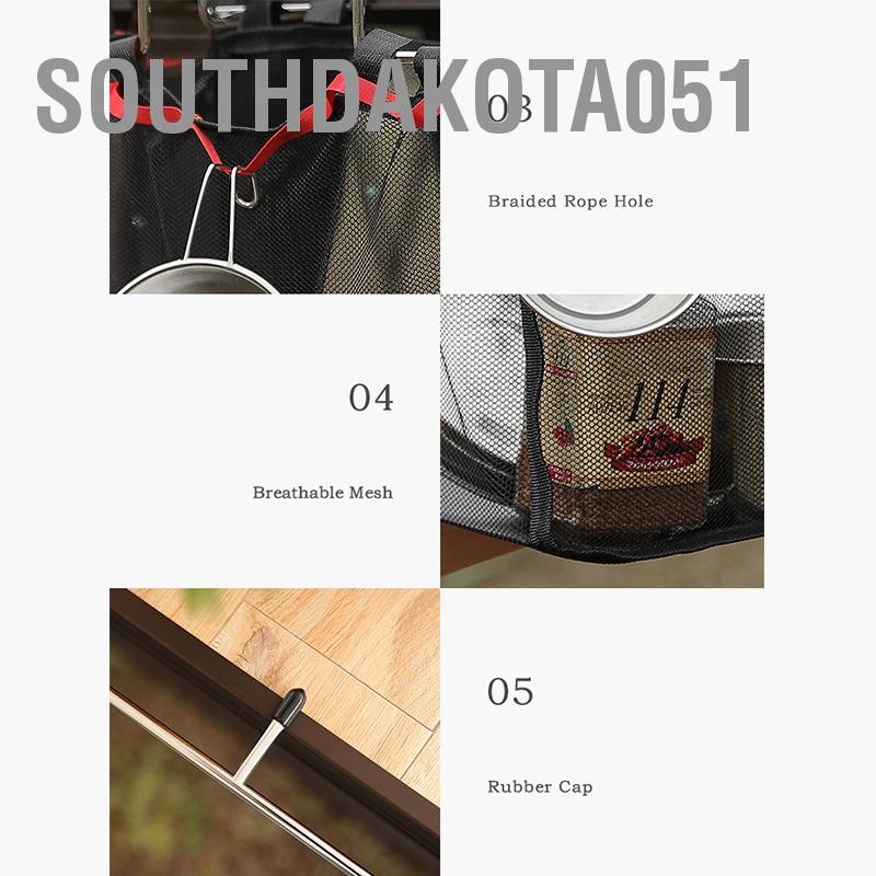 [Hàng Sẵn] Túi Lưới Đựng Đồ Cắm Trại Gấp Gọn Tiện Dụng Cho dã ngoại Ngoài Trời【Southdakota051】