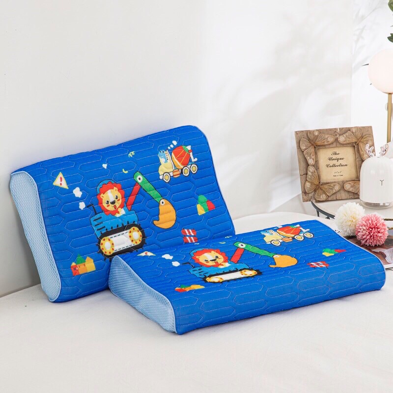 Gối Điều Hoà Cao Su Non Trẻ Em 5D,Gối Nằm Latex Cho Bé Đi Học 3-12 Tuổi Size 27x45