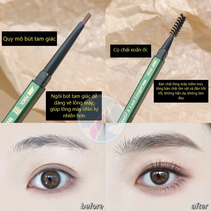 Chì Kẻ Mày Chống Nước Lâu Trôi Xixi Water & Last Longer Eyebrow Pencil - xixi576