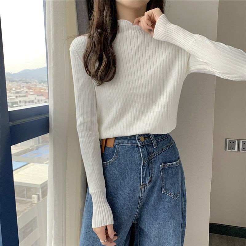 Áo Len Tăm Dài Tay SANMAY Áo Len Nữ Tay Dài cổ lọ kiểu Ulzzang Hàn Quốc Thiết kế Dáng Basic AO025 | BigBuy360 - bigbuy360.vn