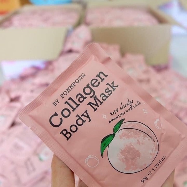 Ủ trắng body đào collagen (set 2 gói)