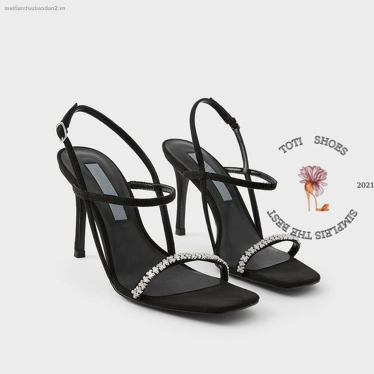 SANDAL CAO GÓT TOTIIE SHOES - GUỐC NỮ DÂY NGANG MẢNH - GIÀY THỜI TRANG HẬU CÀI KHÓA SAU - G2207530