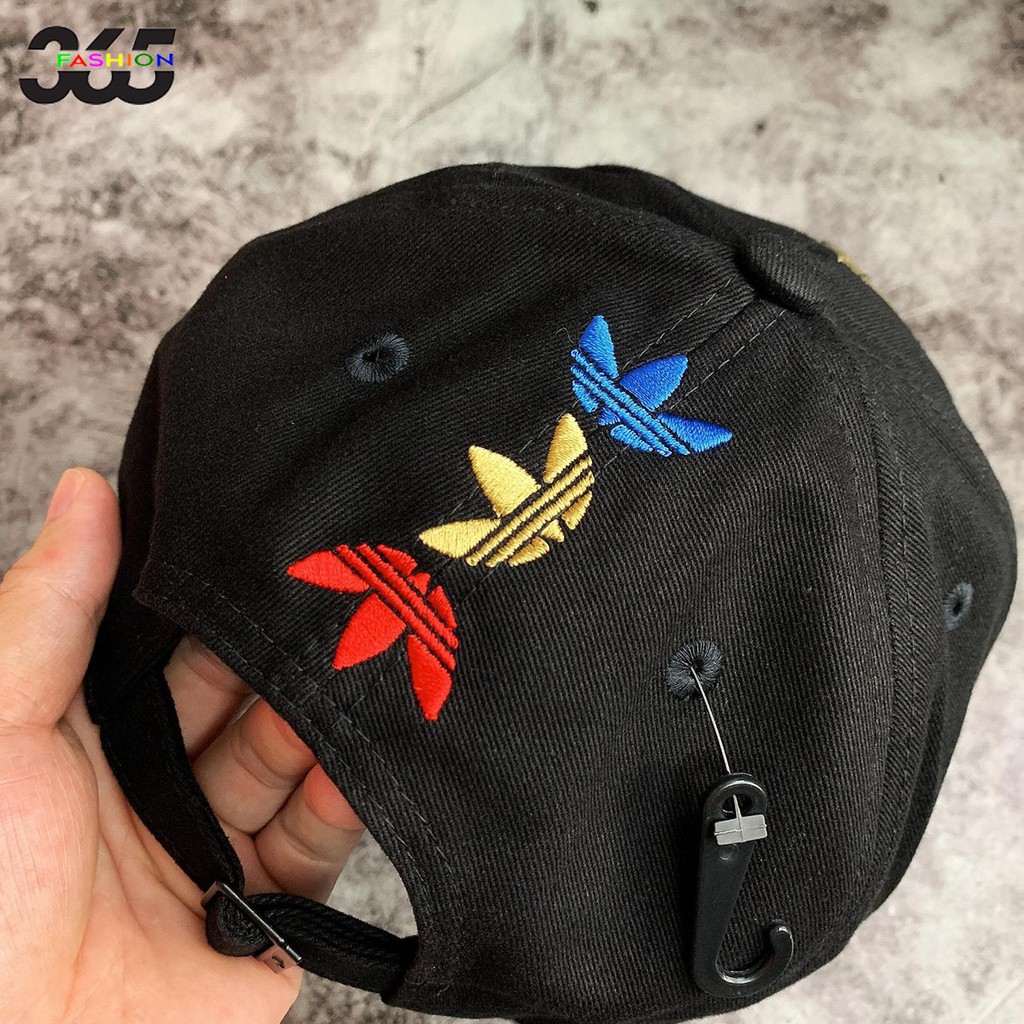 Mũ Lưỡi Trai Đen Big Logo Vàng - Màu In Sắc Nét - Chuẩn Auth - Giá Rẻ - TREFOIL BASEBALL CAP BIG LOGO BLACK FT8922