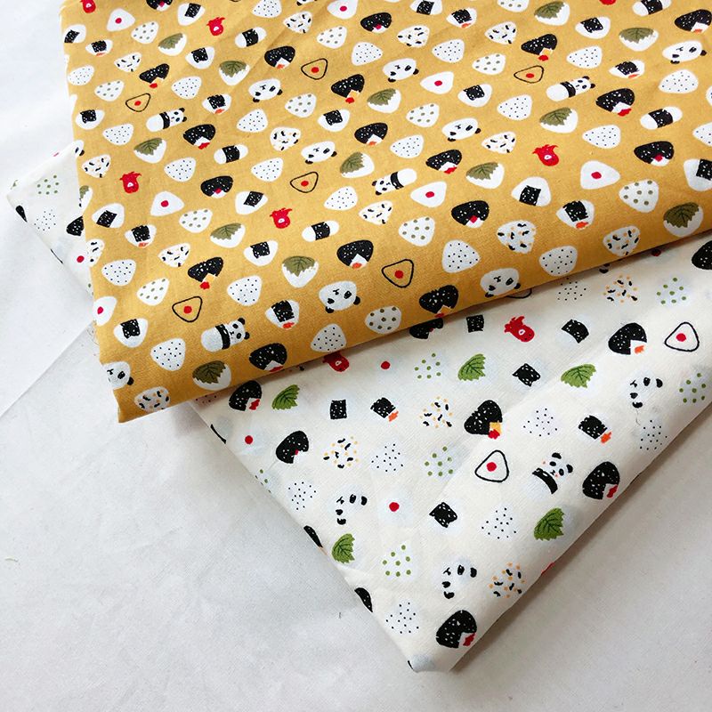 Vải gấu trúc vàng - Vải twill may đồ cho doll 20cm/ob11/ddf/nendoroi doll/bjd