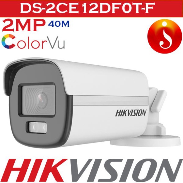 Camera Giám Sát HDTVI ColorVu 2.0MP Thân Trụ HIKVISION DS-2CE12DF0T-F - Camera Có Màu Ban Đêm - Hàng Chính Hãng