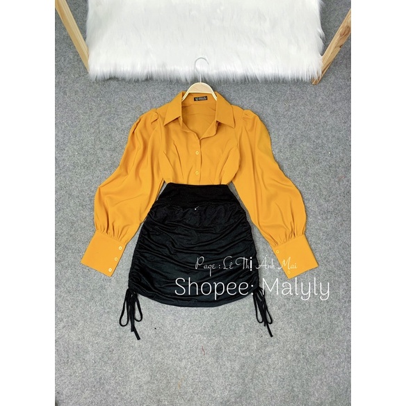 ÁO SƠ MI VẠT CHÉO TAY DÀI