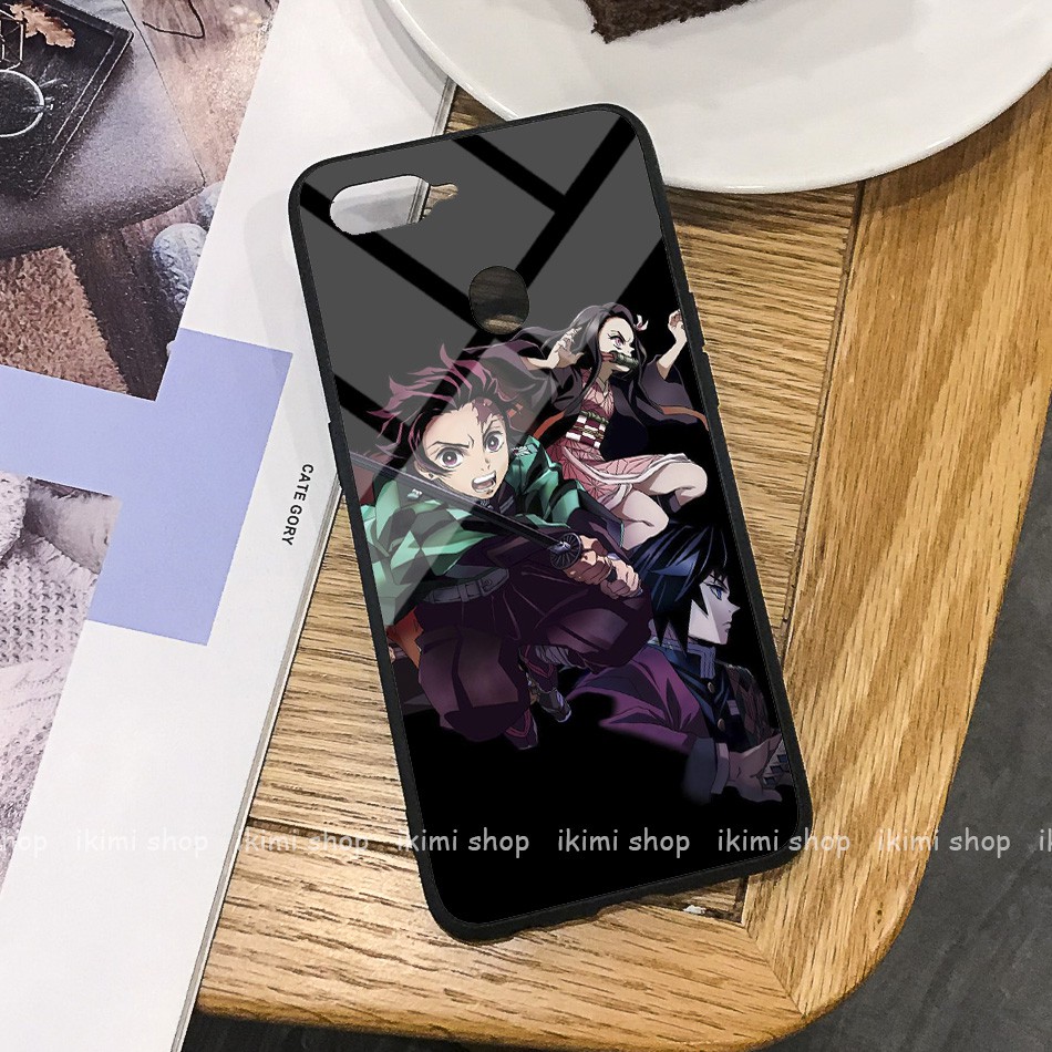 Ốp kính cường Kimetsu No Yaiba cho Oppo: f5/a73/a75/a79, f7, f9/a7x/realme2pro, a7/a5s