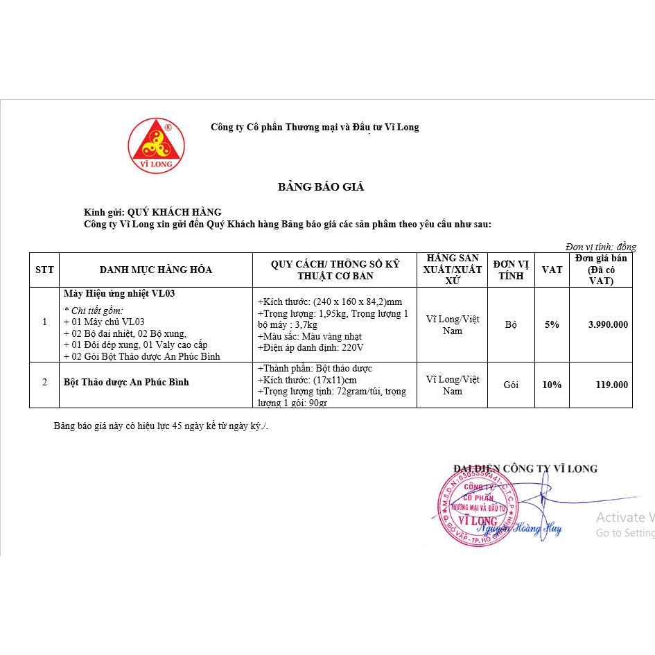 Máy hiệu ứng nhiệt VL03 #Vina Thuốc