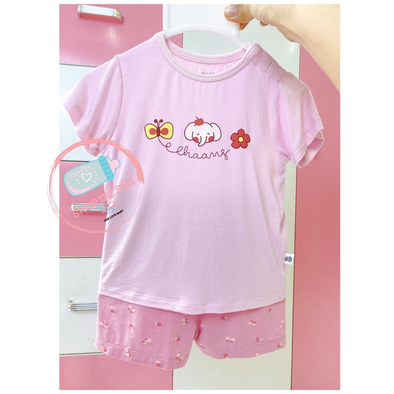 [Ảnh thật] CHAANG Bộ cộc cài vai cho bé trai và gái chất liệu cotton lỗ thoáng khí cho bé 3 tháng đến 5 tuổi