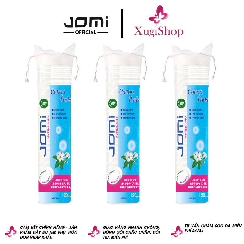 Bông Tẩy Trang Jomi [RẺ VÔ ĐỊCH] Cotton Pads 120 miếng