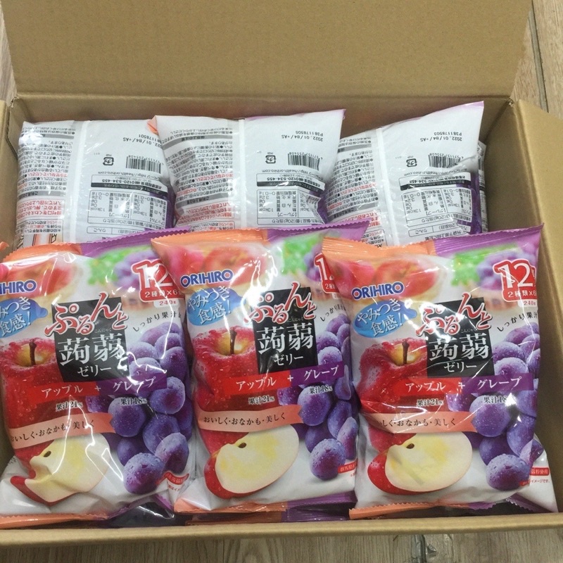 Thạch hoa quả Orihio Nhật Bản 49k/ 1 túi 240g