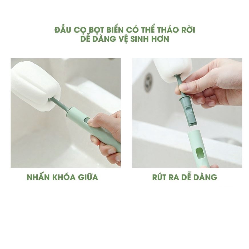 Cọ Rửa Bình Sữa Mút Xốp Siêu Sạch