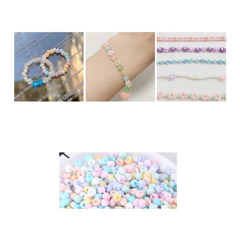 Hạt Cườm Màu Nhạt Pastel Kích Thước 3mm Dùng Làm Trang Sức Handmade DIY | BigBuy360 - bigbuy360.vn