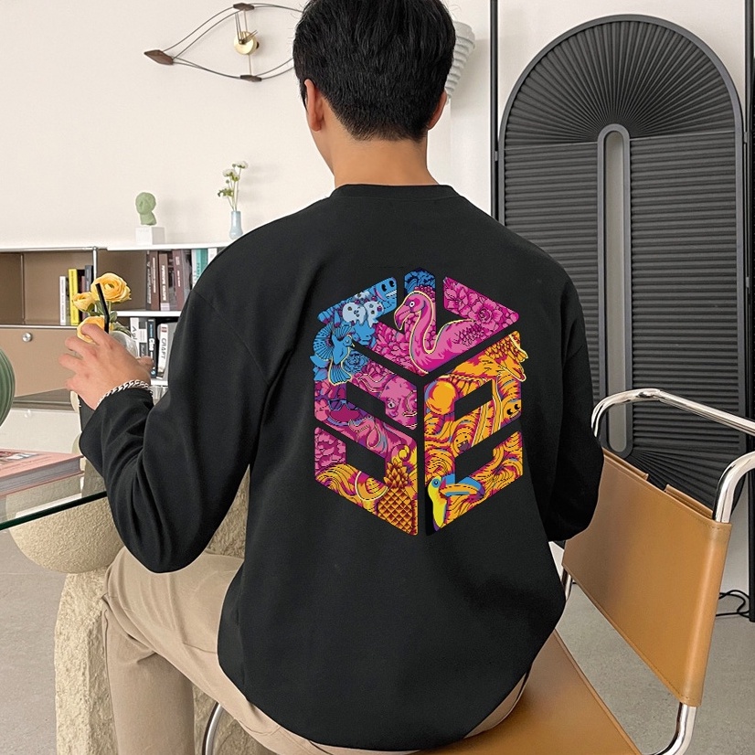 Áo Sweater unisex HALEY họa tiết Nam Nữ Chất nỉ bông thu đông đẹp phong cách Hàn Quốc cá tính mã HD228