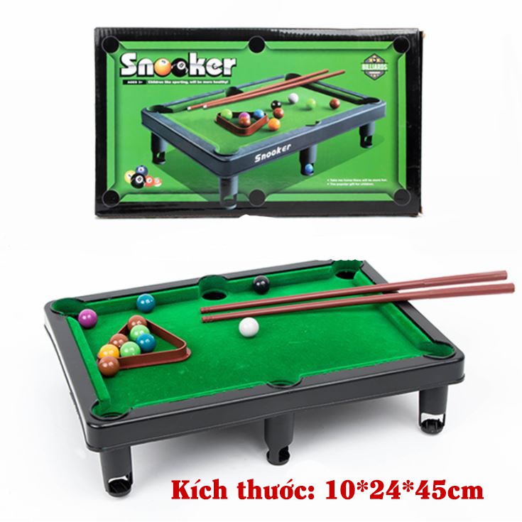 Bàn Bi A Mini Đồ Chơi Cho Trẻ Em và Người Lớn - Kích thước bàn bida 10*24*45cm - Mặt bàn Nỉ