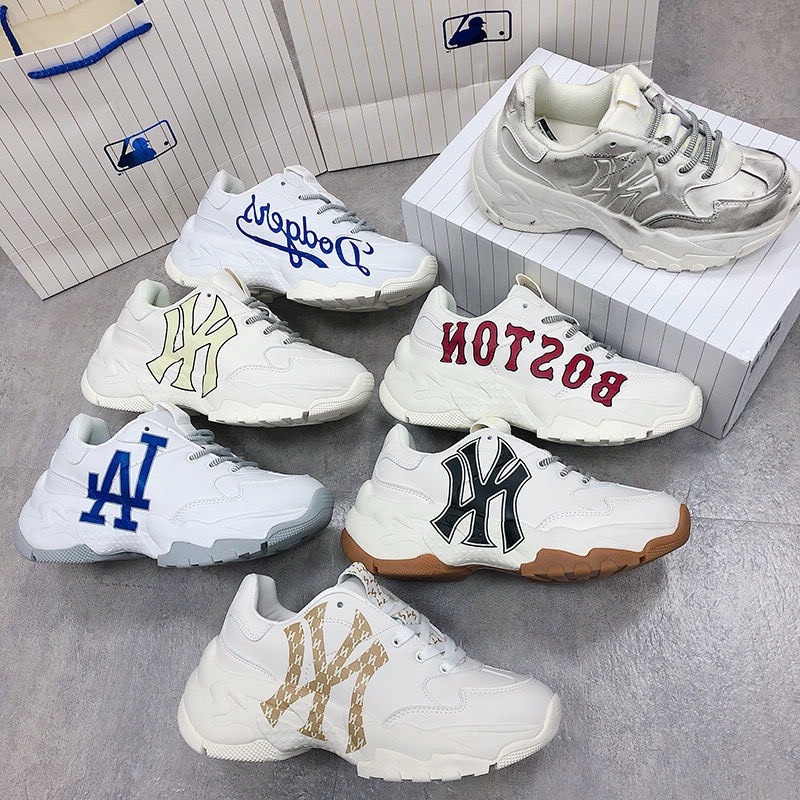 Giày MLB boston ny độn đế tăng chiều cao thể thao sneaker Hot Trend [Full box, Full bill]