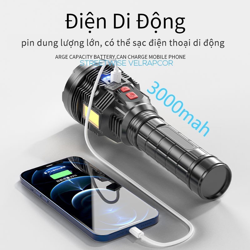 Đèn Pin Cob Đa Năng 6 Chế Độ Tiện Dụng