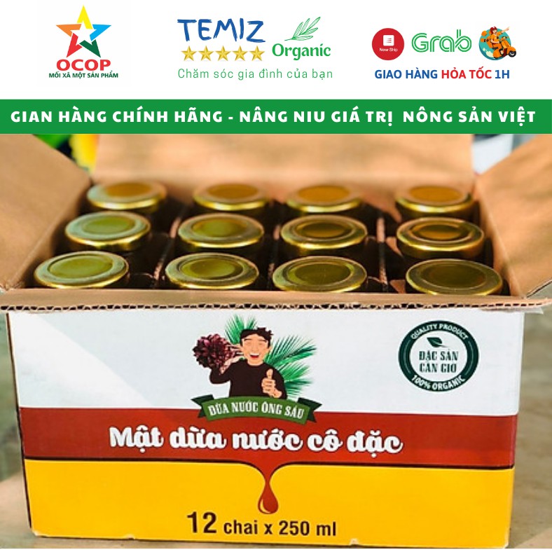 Mật Dừa Nước Ông Sáu Cô Đặc 100% Organic, đặc sản Cần Giờ, thải độc tố, thay mật mía, mật ong, đường ăn kiêng