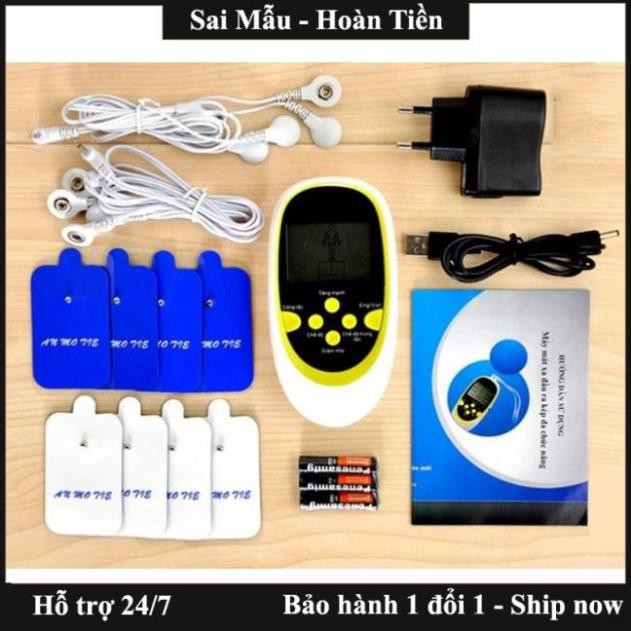 ✔️Máy massage xung điện - máy massage vật lý trị liệu đa chức năng 8 miếng gián đầu ra kép, 15 chế độ - Bảo hành uy tín