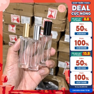 Lọ chiết nước hoa 20ml nắp gỗ/Nắp kim loại
