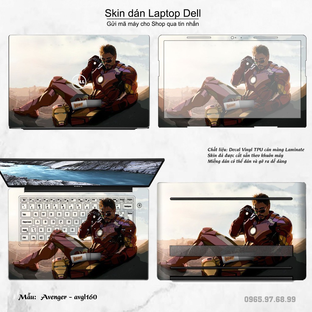 Skin dán Laptop Dell in hình Avenger _nhiều mẫu 4 (inbox mã máy cho Shop)