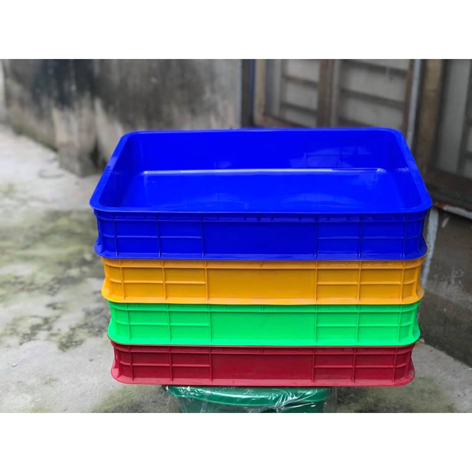 Sóng nhựa bít - sóng nhựa hở cao 1 tấc chịu được nhiệt độ kho lạnh, kích thước dài 61cm, rộng 42cm, cao 10cm