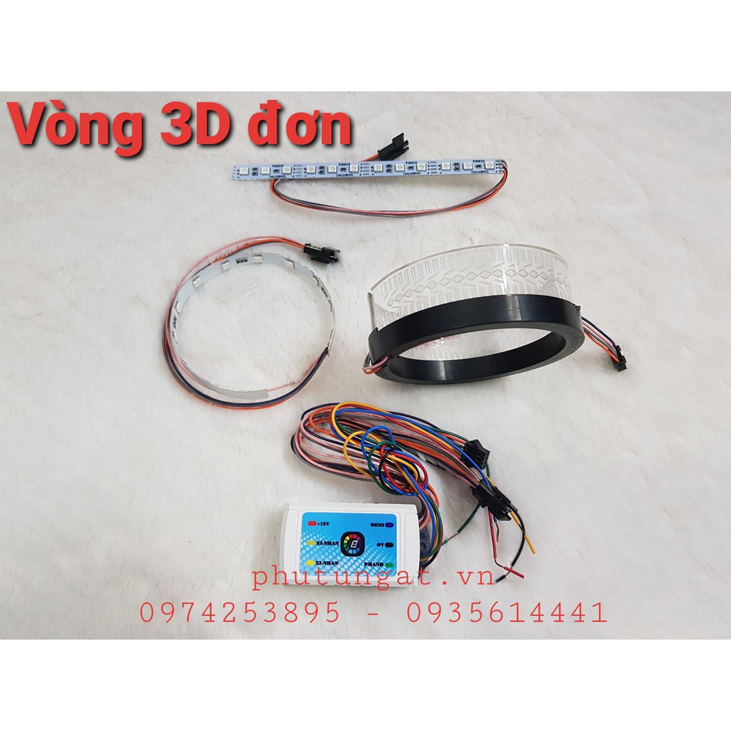 Vòng 3D đơn tùy chỉnh màu, hiệu ứng trên điện thoại