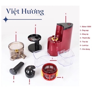 Máy ép chậm SAVTM KM 2 chai đựng nước ép
