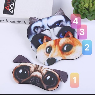 Bịt Mắt Ngủ 3D Hình Chó Dễ Thương Có Túi Nước