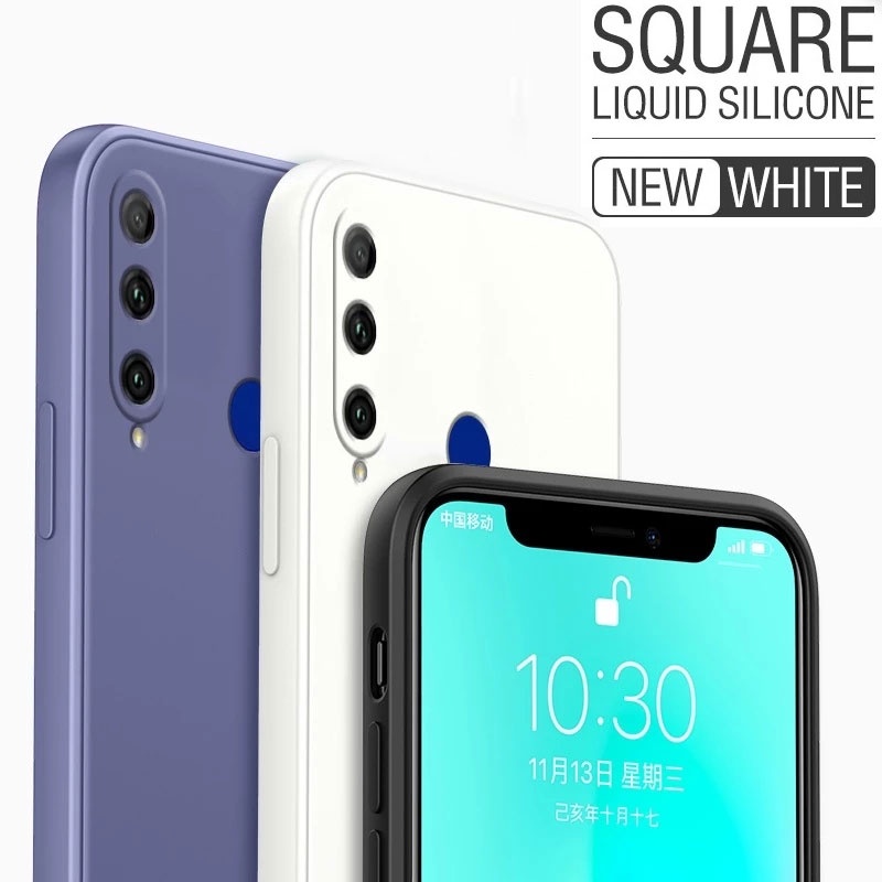 Ốp điện thoại silicon mềm cạnh vuông nguyên bản cho Huawei Y7a Y6p Y5p Y9 Prime 2019 4G 5G 2021