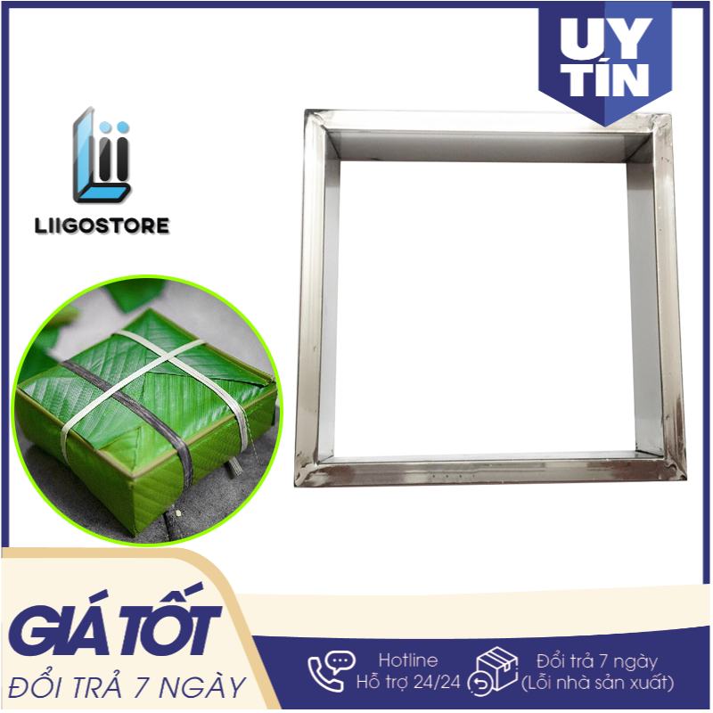 Khuôn Bánh Chưng Inox, Khuôn Gói Bánh Trưng Vuông Inox Siêu Bền Tiện Lợi