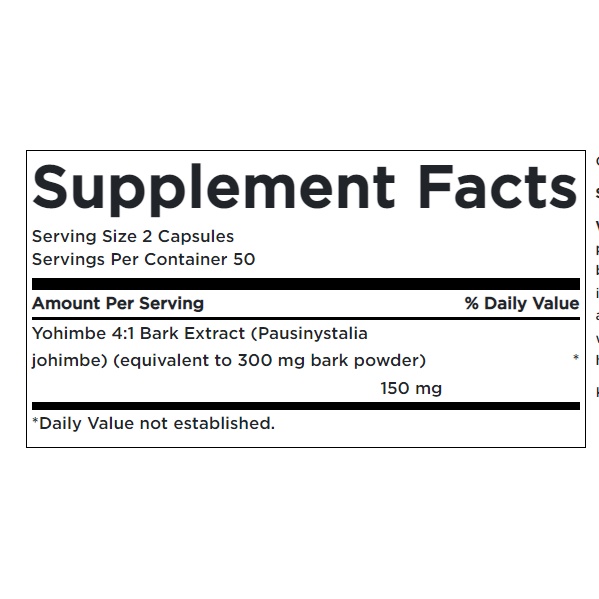 Swanson Premium Yohimbe Bark Sexual Heath 4:1 -  - Tăng sinh lý Nam - Chính hãng