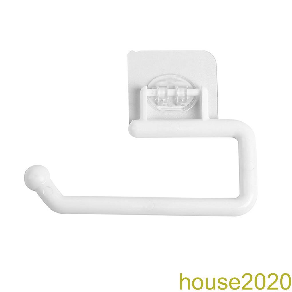 [house]Tissue Hanger Plastic Paper Roll Holder Wall Mounted Towel Storage Rack for Kitchen Bathroom