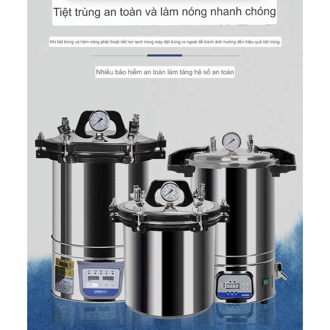 NỒI HẤP TIỆT TRÙNG DỤNG CỤ Y TẾ 18 LÍT INOX CAO CẤP