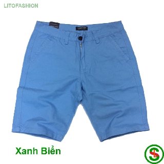 Quần short kaki nam cao cấp - xanh biển