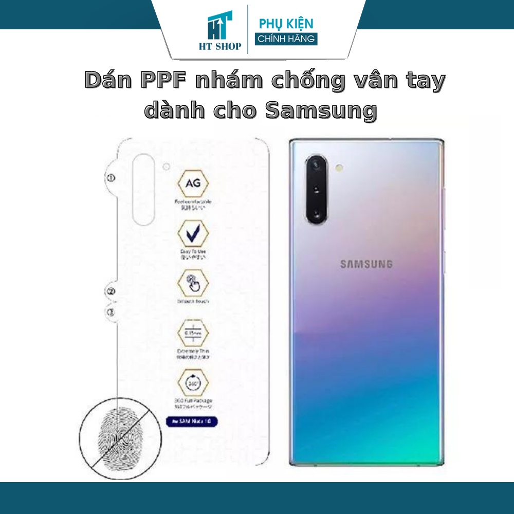 Dán PPF nhám chống vân tay dành cho Samsung Note 10 Plus/Note 8/Note 9/S10 Plus