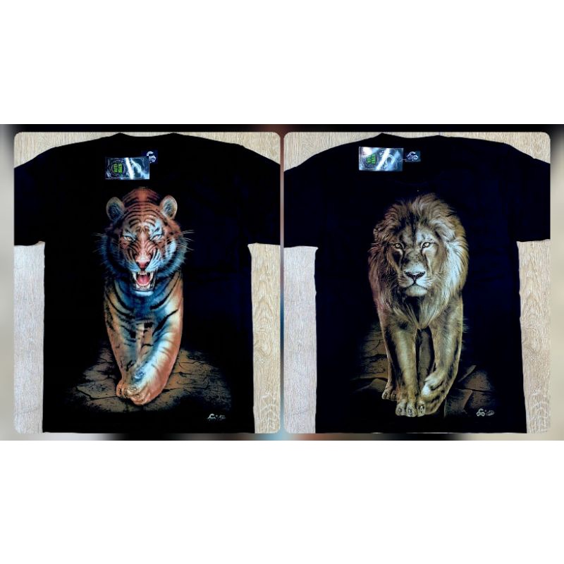 Áo Thun 3D Thái Lan unisex hình sư tử và cọp phù hợp cho cả nam và nữ