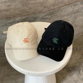 Nón lưỡi trai chữ thêu Cute chic cool phong cách Hàn Quốc
