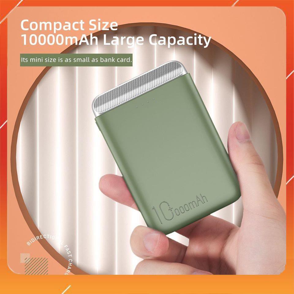 Pin sạc dự phòng hỗ trợ sạc nhanh 18W dung lượng 10.000 mAh 2 cổng USB và 1 cổng Type-C hiệu Rock P71 - Hàng chính hãng