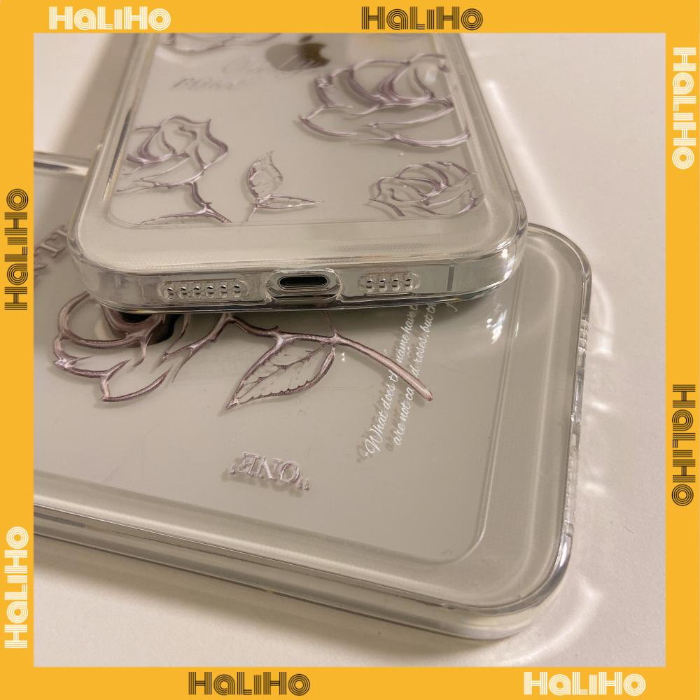 iPhone Case Clear Case Soft Thick TPU Shockproof Super Transparent Protection Camera Plating Button Line Luxury Rose For iPhone 13 Pro Max iPhone 12 Pro Max iPhone 11 iPhone 7Plus