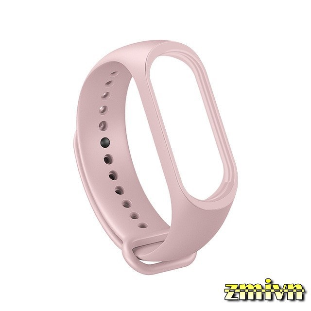 [Hồng nude] Dây đeo silicon thay thế Xiaomi Miband 3 Miband 4 (Hồng)