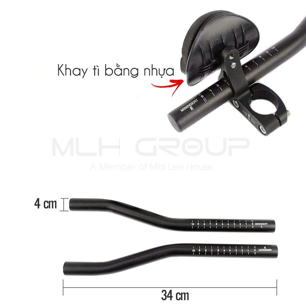 Tay Càng Chống Mỏi, Tay Nghỉ Gắn Ghi Đông Xe Đạp Hợp Kim Nhôm Trọng Lượng Nhẹ (Dài 34cm) MLH